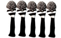 Majek Golf Club 3 5 7 9 11 White And Black Limited Edition Fairway Wood Head Covers Tour Knit Retro Vintage Pom Classic Long Nec