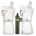 Survivor Filter Squeeze Kit - Collapsible Bottle & Filter Straw - Viral, Parasite, Bacterial Filter
