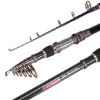 Plusinno Telescopic Fishing Pole Spinning Rod Carbon Fiber Travel Rod For Saltwater & Freshwater Fishing 2.7M 8.86Ft