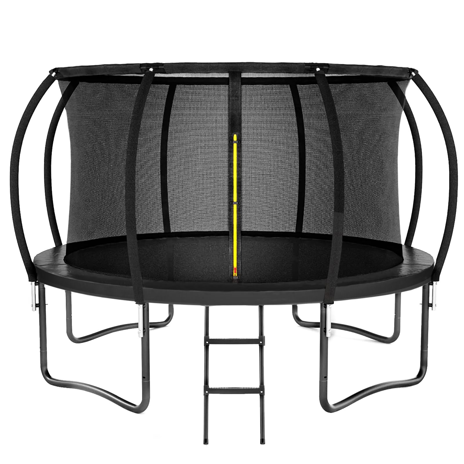 Kiivakii Trampoline 12FT 14FT, Outdoor Trampolines for Kids and Adults, Recreational Trampoline with Enclosure Net & Ladder, Rou