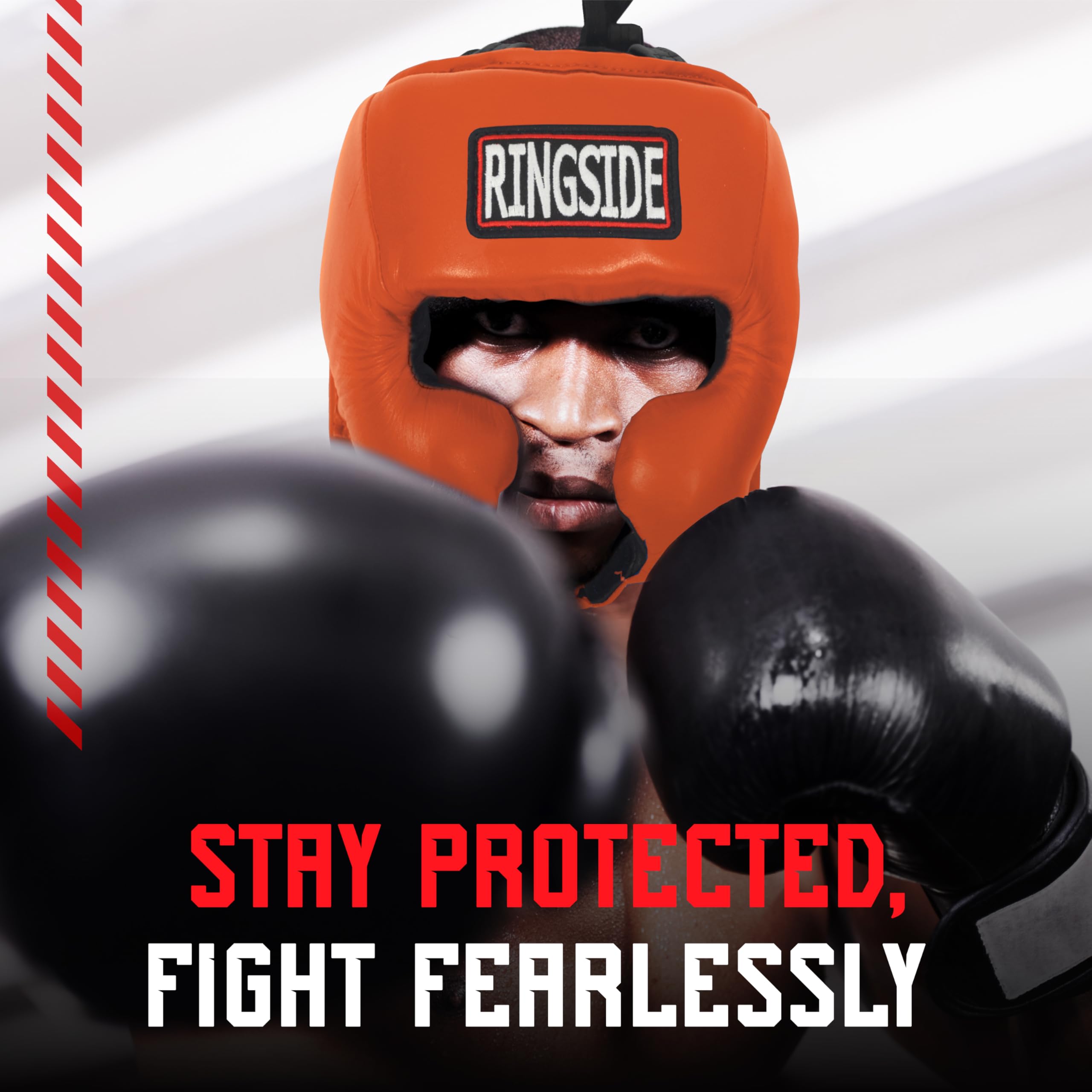 Ringside Competition-Like Boxing Headgear, Leather Sparring Headgear With Cheek Protection, Great For Boxing, Mma, Muay Thai, Ki
