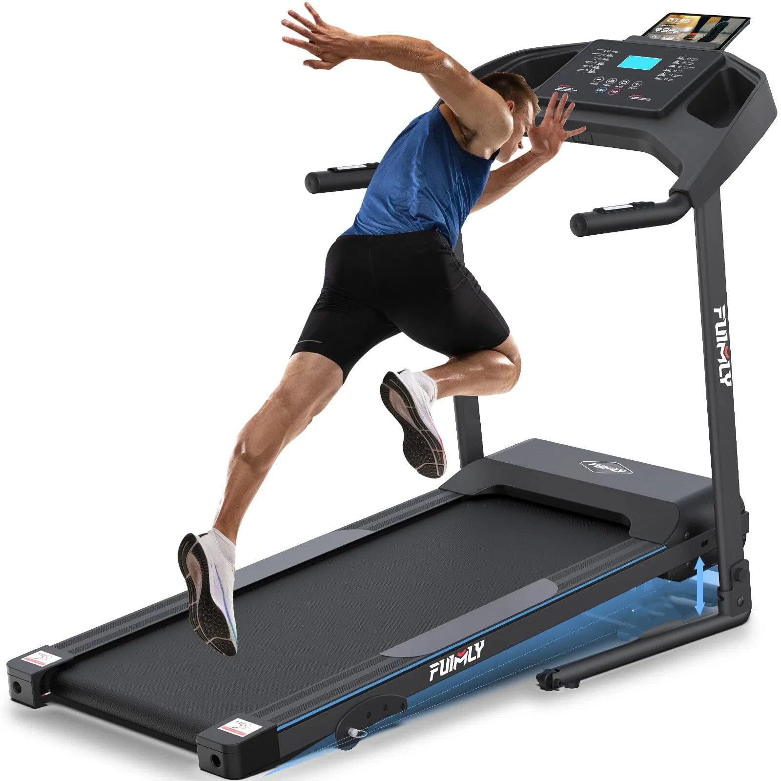 FUNMILY Treadmill with Incline, FUNMILY 3.5HP Heavy Duty Folding Treadmill for Home, 400 lb Capacity Walking Running Machine wit