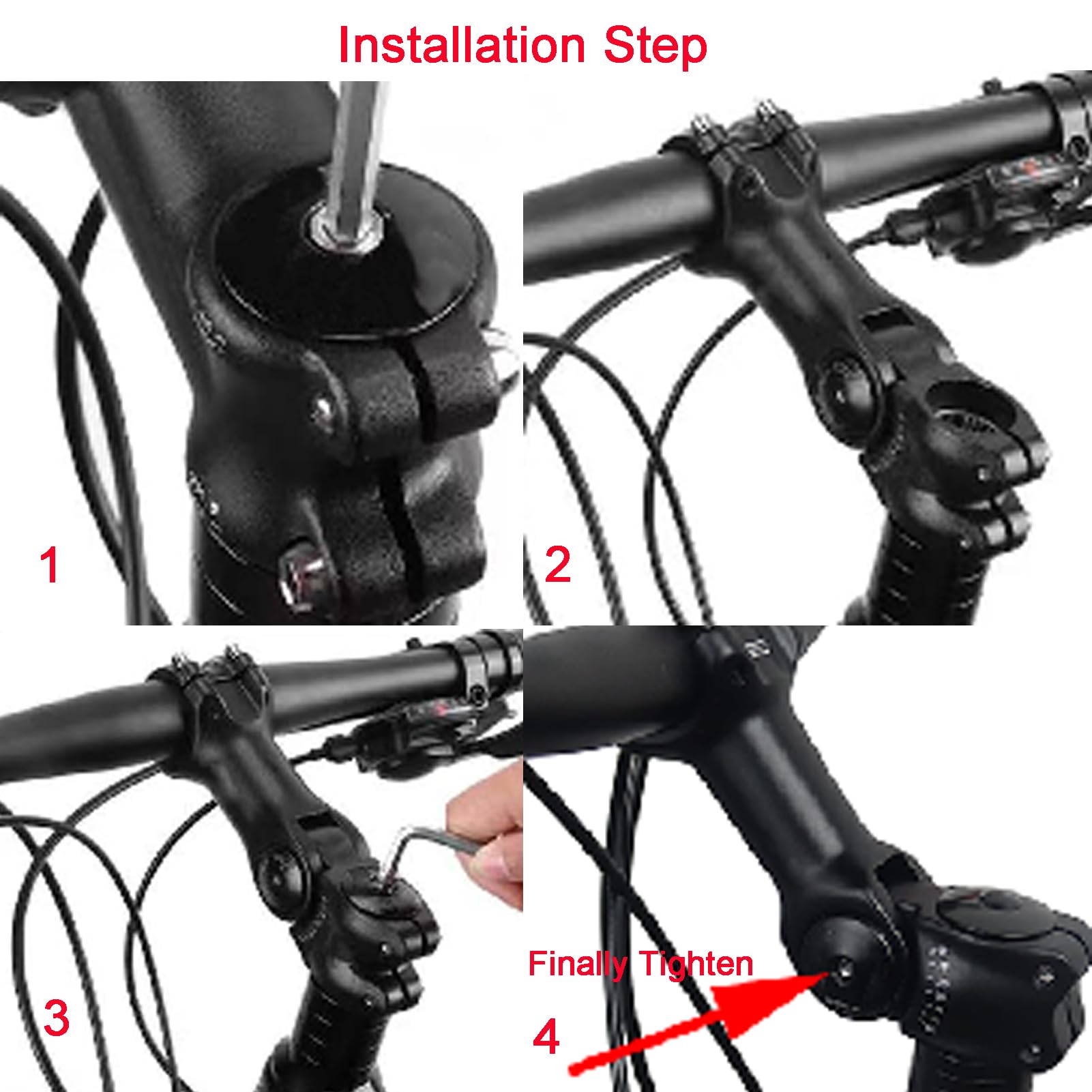 Cotouxker Bike Stem Riser, Bicycle Handlebar Risers Extender For 28.6Mm Fork Stem Increase Height