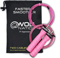 Wod Nation Attack Speed Jump Rope : Adjustable Jumping Ropes : Unique Two Cable Skipping Workout System : One Thick And One Ligh