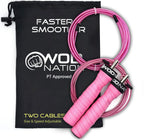 Wod Nation Attack Speed Jump Rope : Adjustable Jumping Ropes : Unique Two Cable Skipping Workout System : One Thick And One Ligh