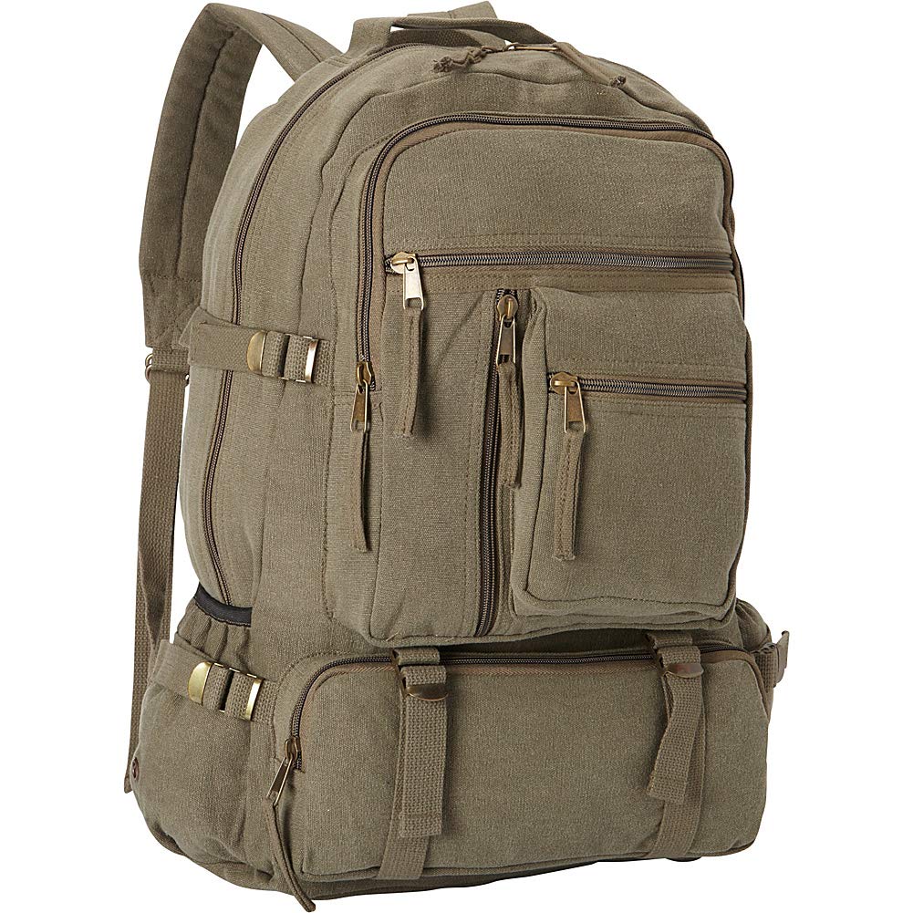 Retro Cantabrian Excursion Rucksack (No Leather Trim) - Olive Drab