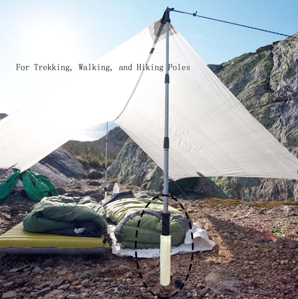 Tent Poles Holders,Sturdy Pole Anchor With Spike For Sunshade, Flag,Perfect For Camping Fly Tarps Rods,Trekking Poles (Set A)