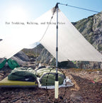 Tent Poles Holders,Sturdy Pole Anchor With Spike For Sunshade, Flag,Perfect For Camping Fly Tarps Rods,Trekking Poles (Set A)
