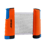Adjustable Retractable Ping Pong Net  Post Portable Table Tennis Net  Clamps Replacement Ping Pong Net For Any Tables (Orange)