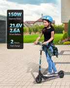 Gyroor H30 Max Electric Scooter for Kids, 150W Powerful Motor, Dual Brake System, LED Display, Adjustable Height & Speed, Best G
