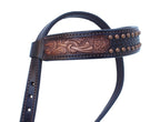 Challenger Horse Western Tooled Leather Headstall Bridle Breast Collar Set 78Fk20A