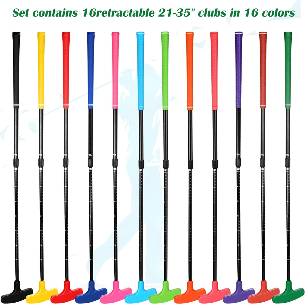 Liliful 12 Pack Golf Putters For Kids Two Way Mini Golf Putter With 12 Golf Balls Bulk Putter For Right Or Left Handed Golfers A