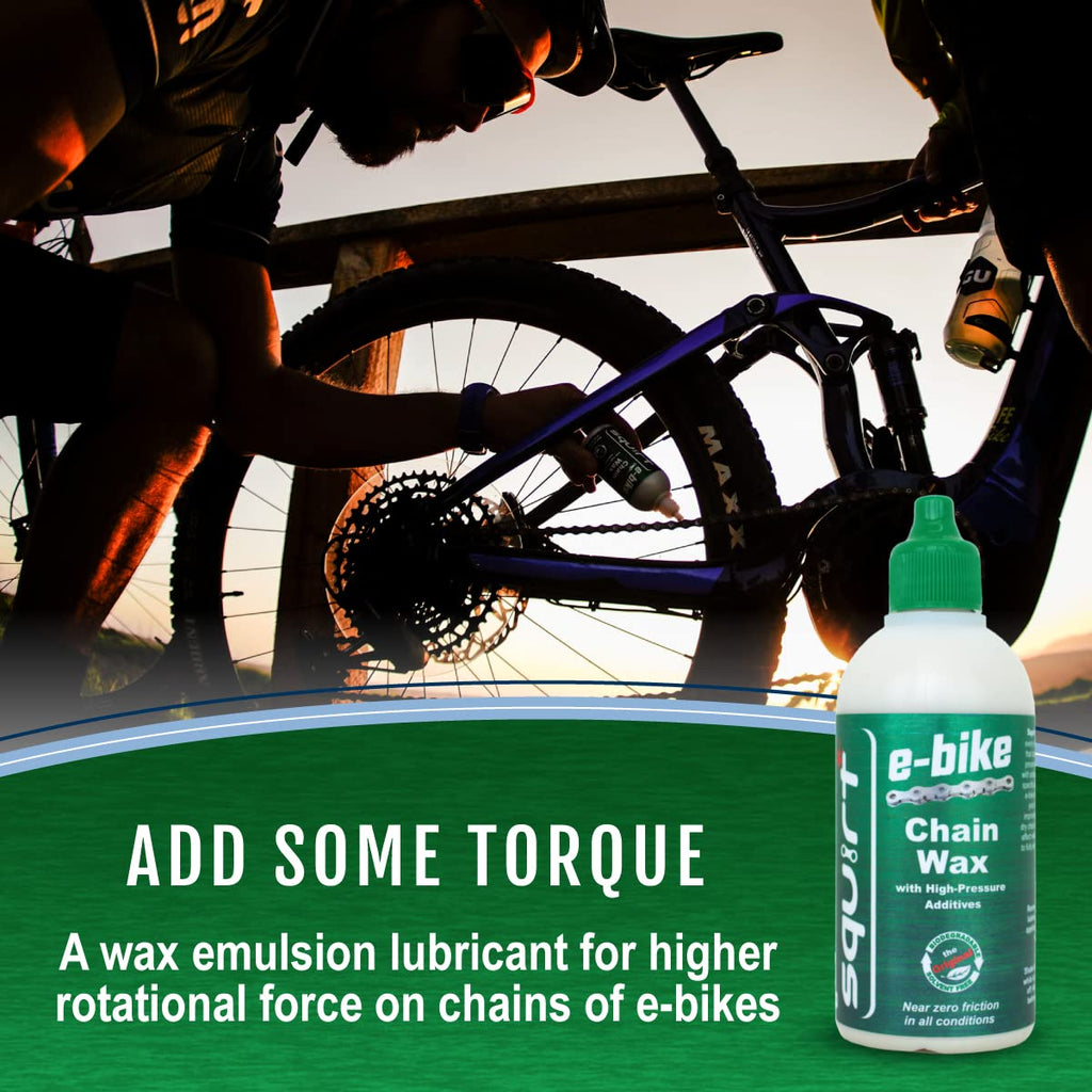 Squirt E-Bike Chain Wax With High-Pressure Additives For E-Bikes - Ebike Chain Lubricant For Wet & Dry Conditions - E Bike Chain