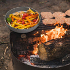 Lixada Ultralight Titanium Frypan Outdoor Camping Hiking Picnic Cooking Frying Pan 1000Ml With Folding Handle