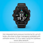Garmin Descent Mk3I, Dive Computer And Multisport Gps Smartwatch, Air Integration, Black Titanium