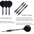 Sanfeng Steel Tip Darts Set For Dartboard, Professional Darts With Metal Tip 24 Grams, Brass Barrel + Black Aluminium Nylon Shaf