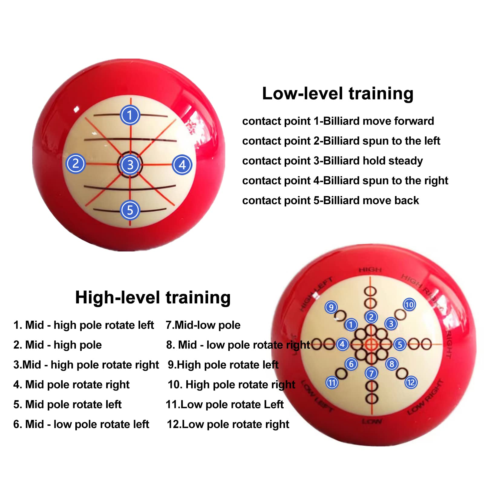 Ytoty Training Billiards Cue Ball Practice Training Artifact, Used In American Billiards Eight Balls, Billiard Accessories Pract