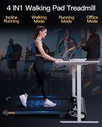 13% 6-Level Walking Pad With Auto Incline - Akluer Under Desk Treadmill For Home Office, 330Lbs Capacity Compact Treadmill With