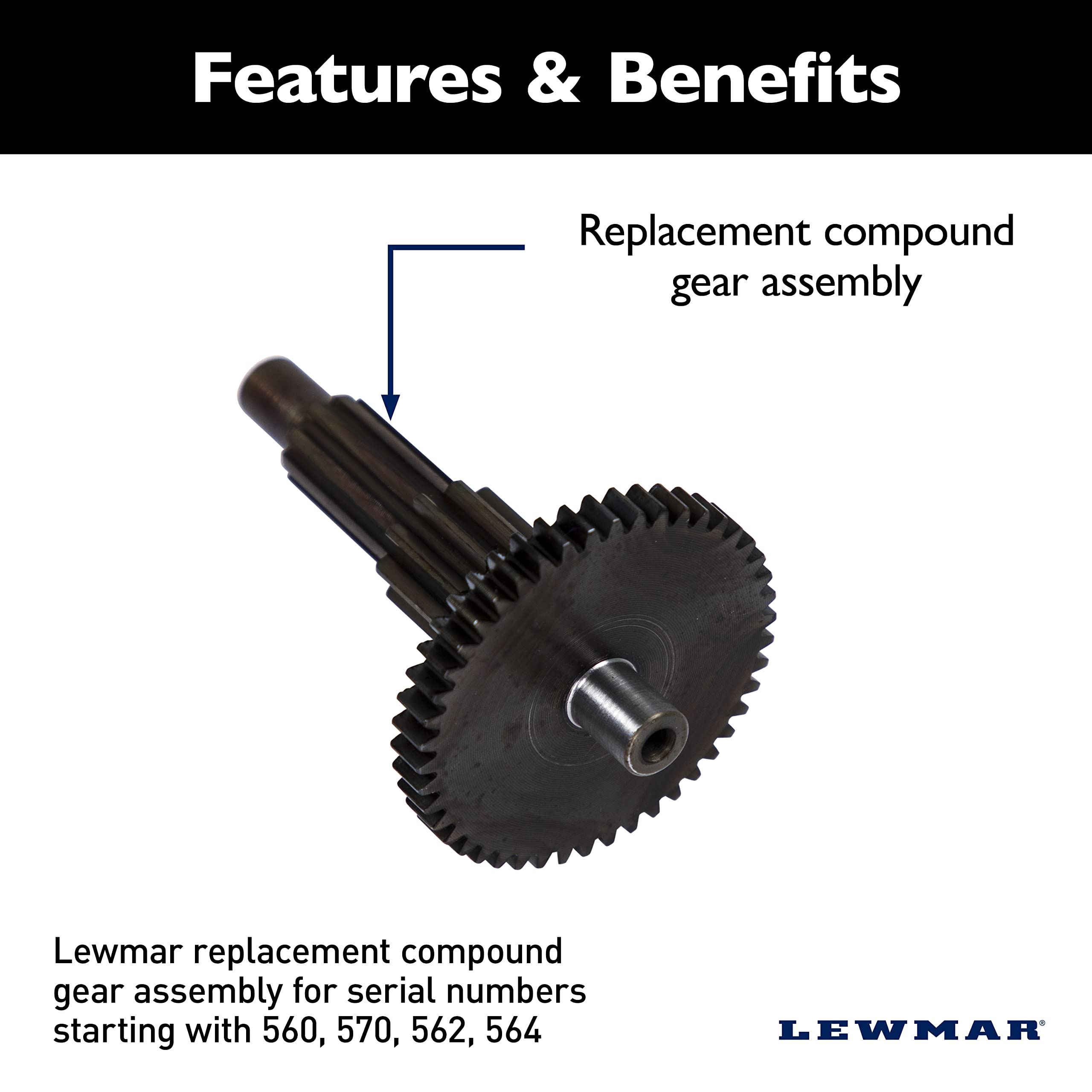 Lewmar Compound Gear Assembly For 1St Generation 700/1000 Pro-Series/Fish Windlasses With Serial Numbers Starting In 560, 570, 5