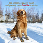 Jzxoiva Dog Shoes For Large Dogs Boots, Waterproof Dog Booties For Hardwood Floors, Outdoor Paw Protector With Reflective Strips
