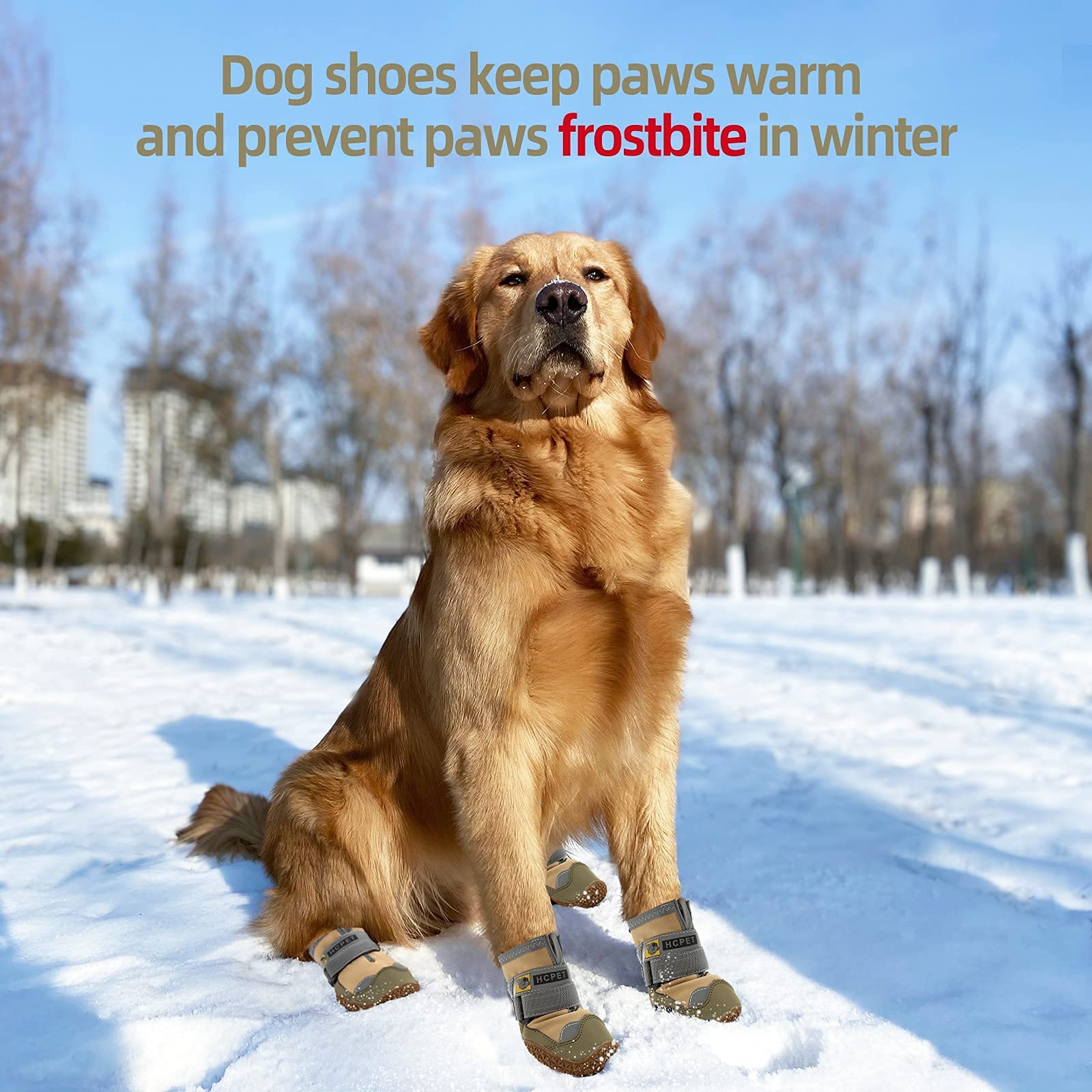 Jzxoiva Dog Shoes For Large Dogs Boots, Waterproof Dog Booties For Hardwood Floors, Outdoor Paw Protector With Reflective Strips