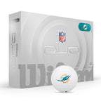 Wilson 2025 Duo Soft Nfl Golf Ball - 12 Balls, White, Miami Dolphins