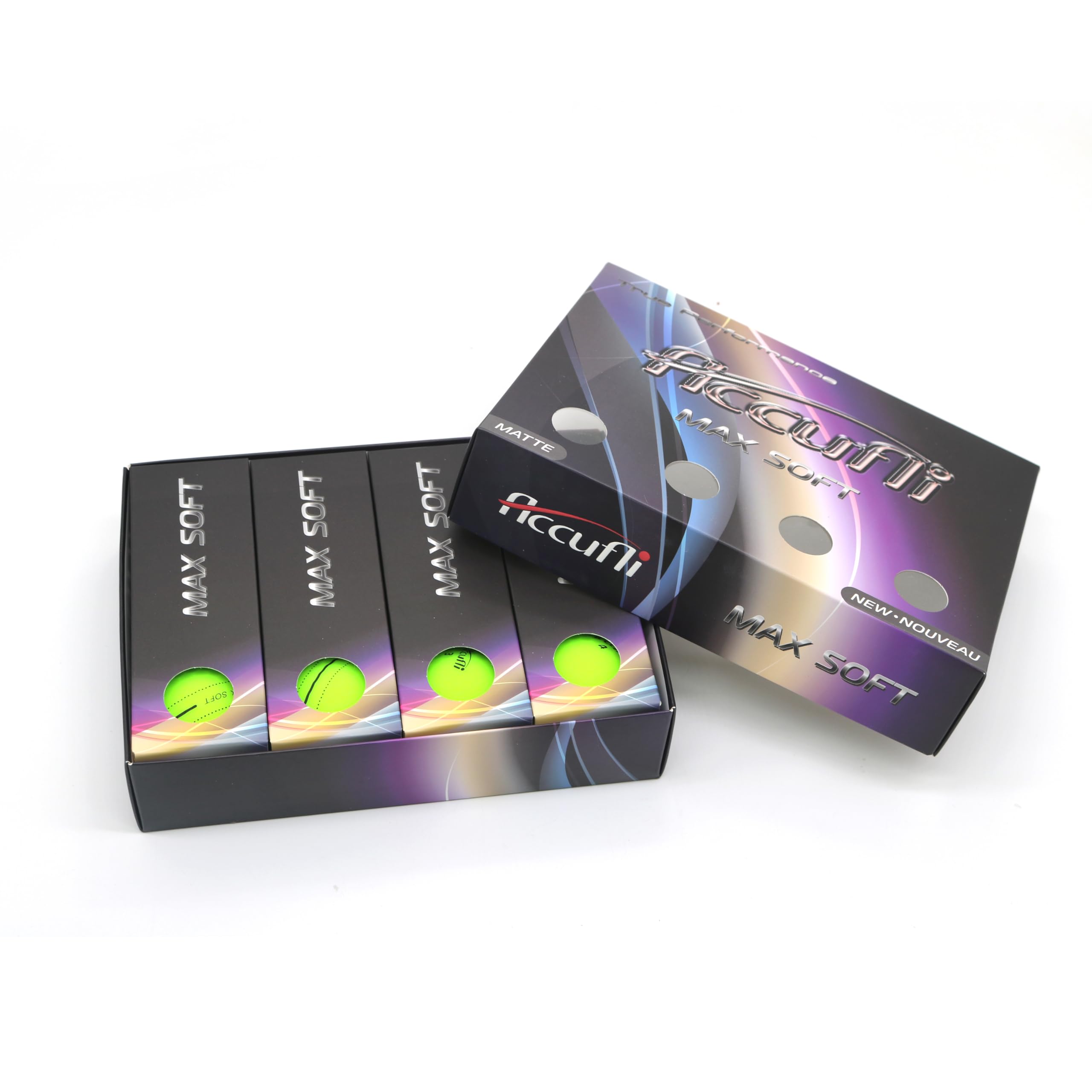 ACCUFLI Max Soft Golf Balls (Matte Green 12PK)
