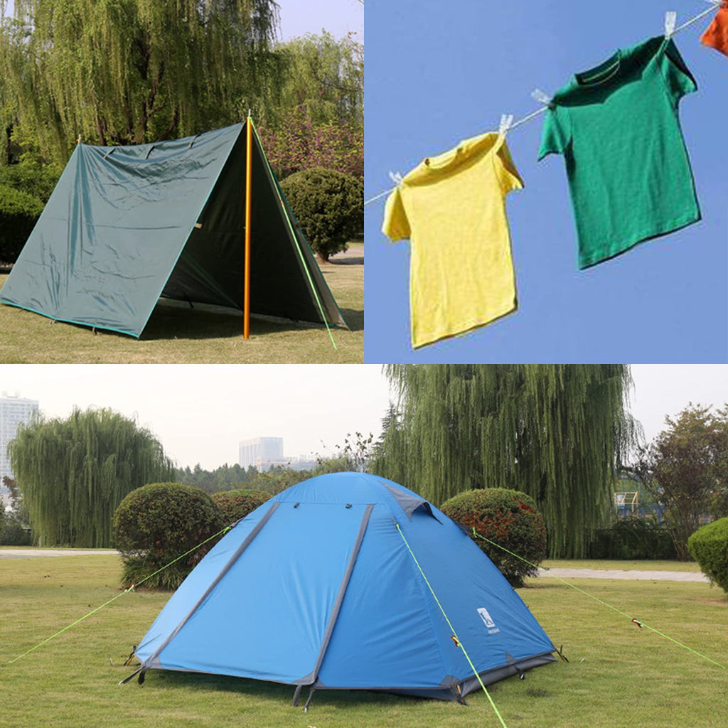 5 Pcs 13Ft Reflective Guyline With Tent Rope Tensioners High-Strength Tent Paracord Awning Aluminum Cord Adjuster Kit For Campin