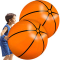 Meooeck 2 Pcs 27 Inch Inflatable Balls Large Inflatable Basketball Giant Beach Balls for Pool Summer Outdoor Activity Games Birt