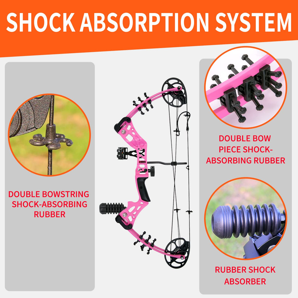 Akchoer Compound Bow And Arrow Kit Youth Bow And Arrow Set, 15-45 Lbs Draw Weight, 18-29 Draw Length, Right Handed Bow For Begin