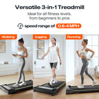 Walking Pad Smart With App, 3-In-1 Under Desk Treadmill For Home And Office, 2.5 Hp Portable Walking Jogging Running Machine Wit