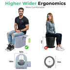 Sckee Camping Toilet, Portable Toilet For Adults, Portable Travel Folding Toilet With Lid And Paper Holder, Compact Potty For Ca