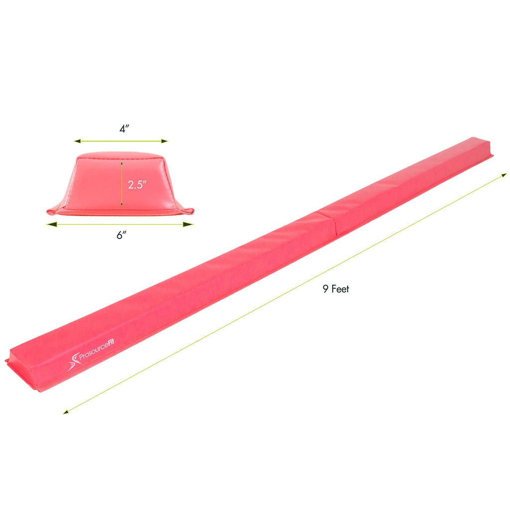 Prosourcefit Gymnastics Balance Beam For Kids, 9Ft Long Firm Folding Floor Beam With Non-Slip 4-Inch Wide Surface For Safe Gymna