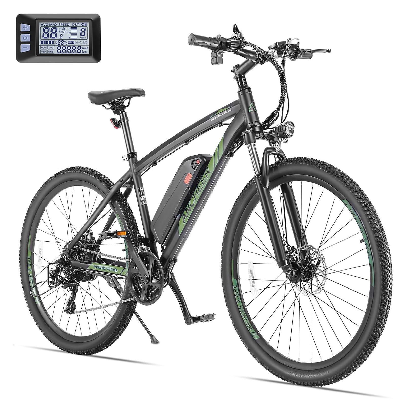 ANCHEER Hummmer Electric Bike for Adults 27.5 Peak 750W Electric Mountain Bike/Ebike, 3 Hours Fast Charge, 55 Miles Electric B
