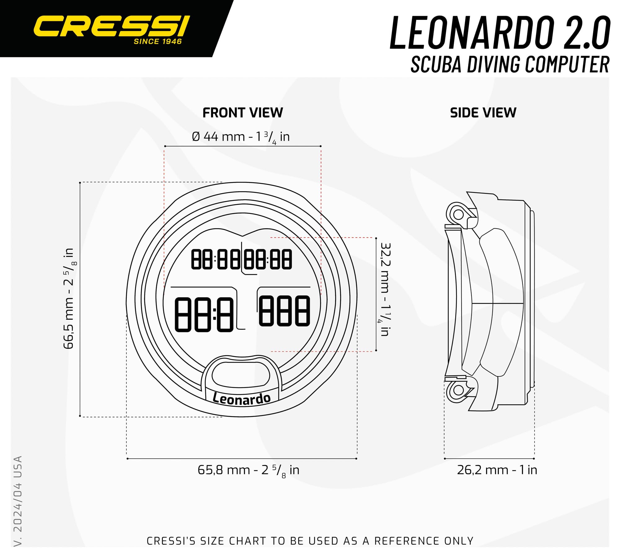 Cressi Leonardo, Whiteblack