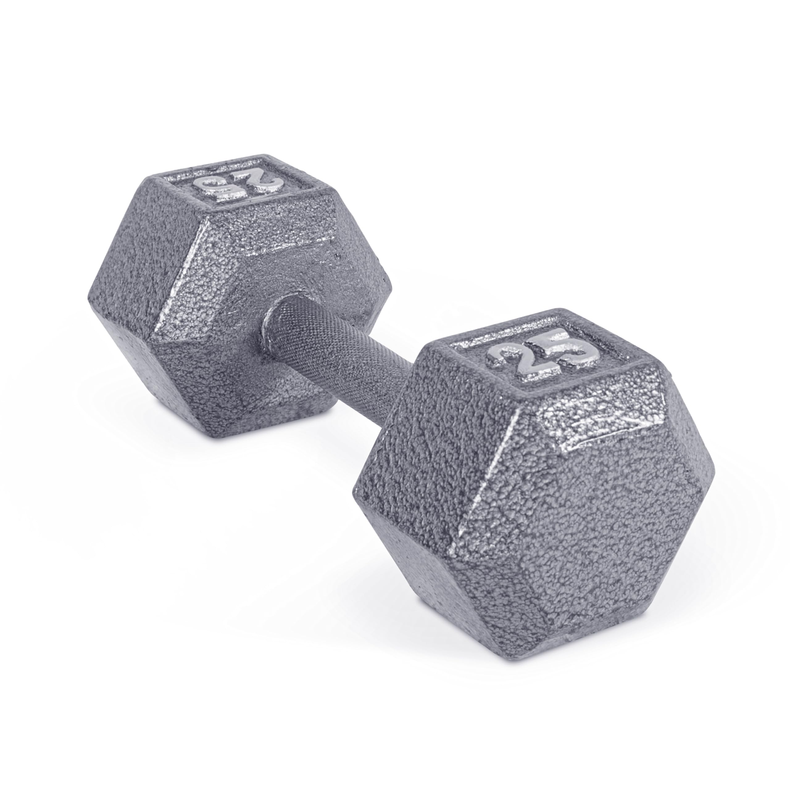 Cap Barbell Cast Iron Hex Dumbbell, Single, 25 Lb