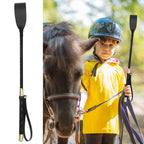 Zhichengbosi 18 Inches(45 Cm) Black Crop For Horse With Anti-Slip Grip Gel Handle