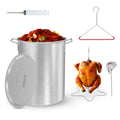 Fire Riot 30Qt Aluminum Pot Kit - Outdoor Cooking Pot With Lid, Turkey Stand & Thermometer