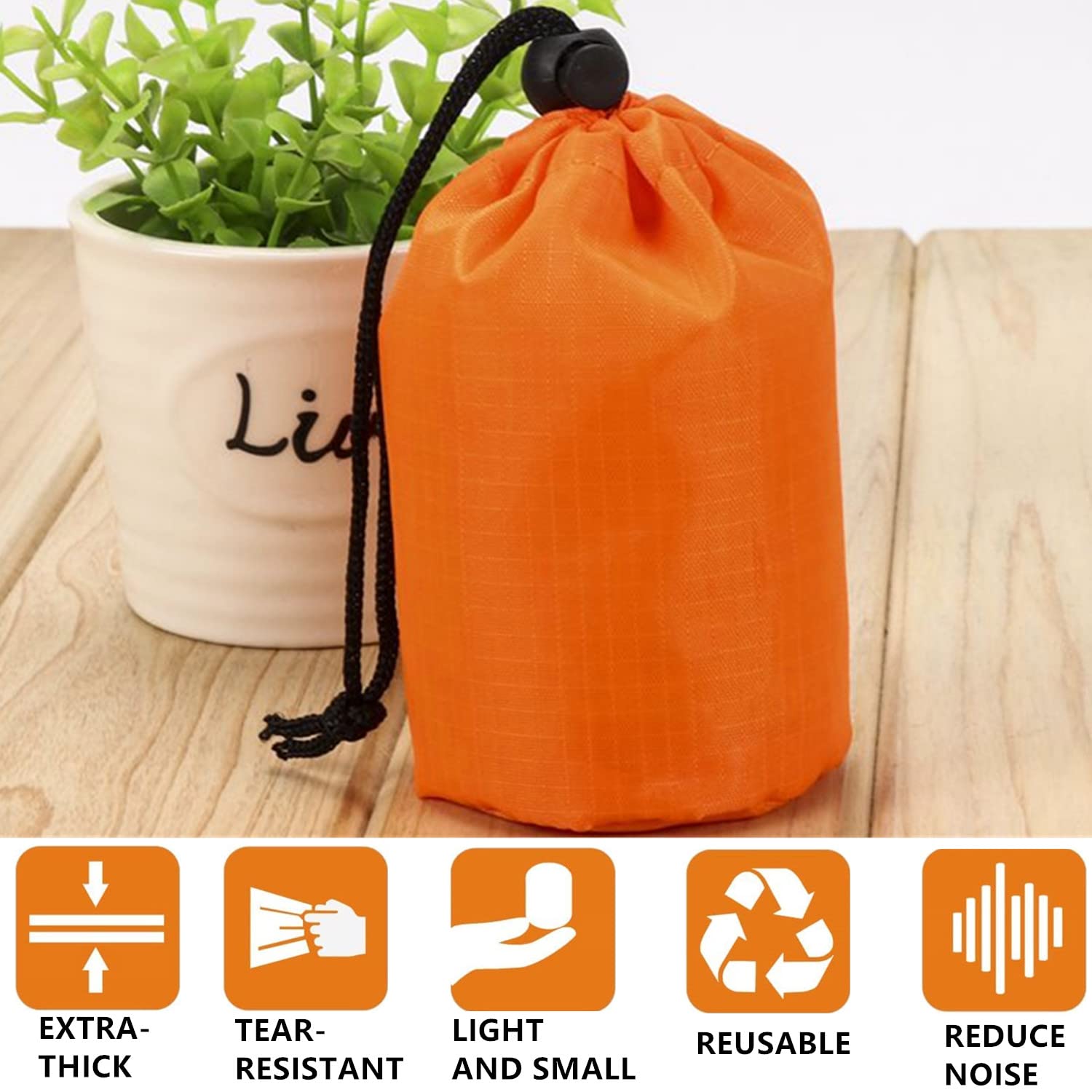 Goldhik 2 Pack Emergency Sleeping Bag, Mylar Emergency Blanket, Waterproof Lightweight Survival Shelter Blanket, Portable Surviv