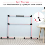 Goflame Ballet Barre Portable Double, 4Ft Freestanding Ballet Barre Adjustable, Heavy Duty Dancing Stretching Ballet Bar For Hom