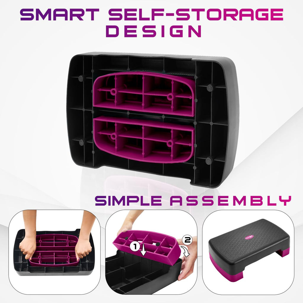 Yes4All Aerobic Exercise Step Platform - Purple/Black