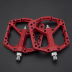 Rockbros Mountain Bike Pedals Flat Mtb Pedals Nylon Fiber Bicycle Platform Pedals For Road Mountain Bmx Mtb Bikes Red