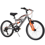 Huffy Valcon 20'' Boy'S Mountain Bike, Ideal For Ages 5-9, Rugged And Durable Design, Full Suspension, 6 Speed, Adjustable, Twis