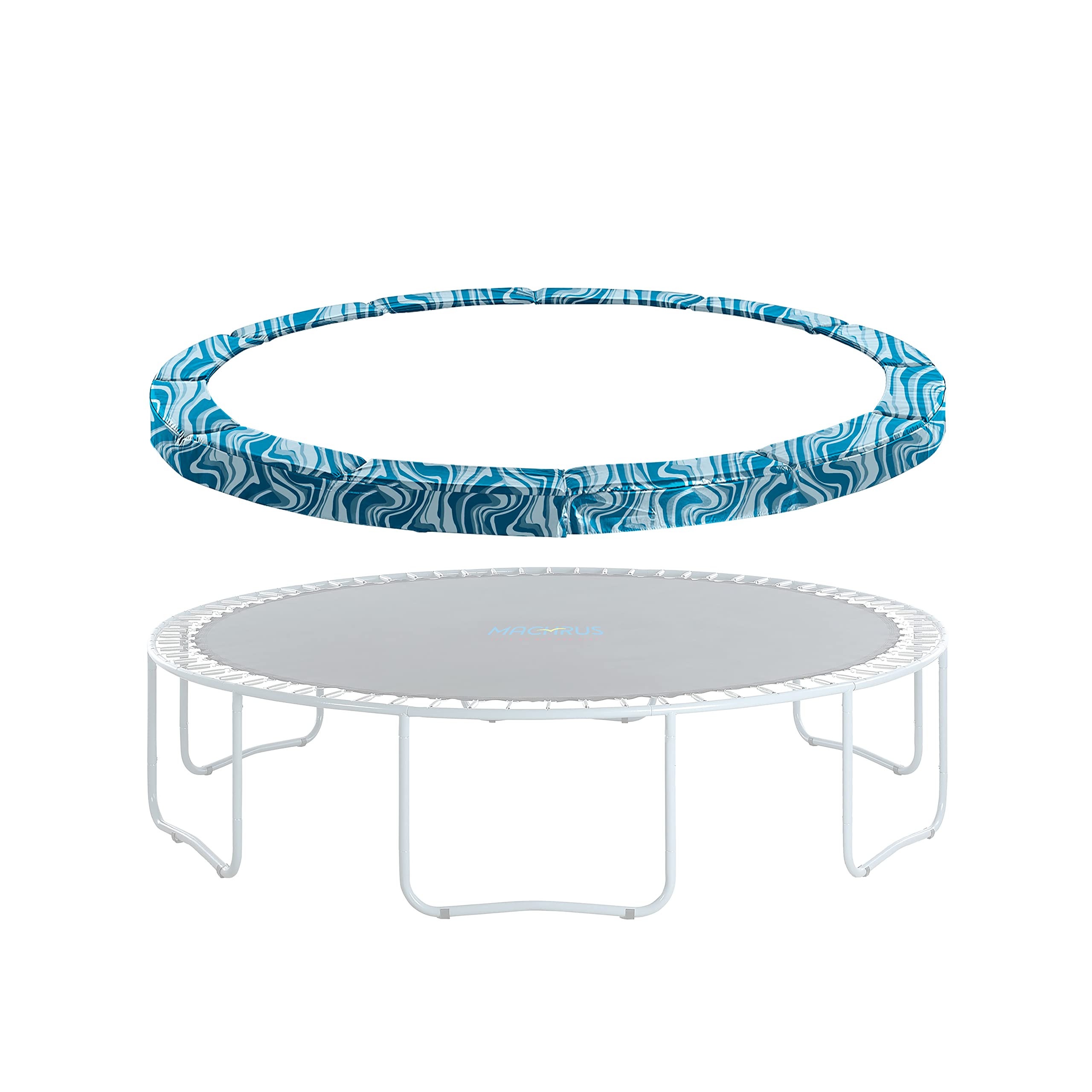 Machrus Upper Bounce Trampoline Replacement Safety Pad 6Ft - 16Ft Round-Trampolines Spring Cover Pvc Trampoline Skirt (Maui Marb