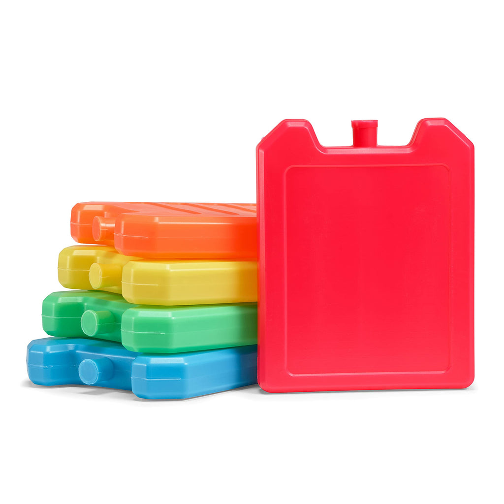 Cool Coolers By Fit + Fresh, 5 Pack Days Of The Week Ice Blocks, Compact Reusable Ice Packs For Lunch Boxes & Coolers, Multi Col