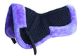 Challenger Horse English Quilted Half Pad Correction Wither Relief Faux Fur Black 12218Pr