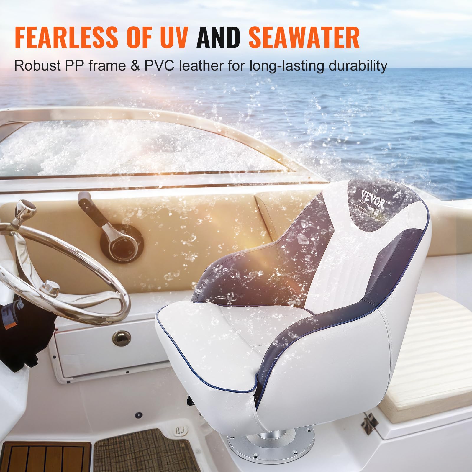 Vevor Captain Bucket Seat + 4 Bow / 3 Bow Bimini Tops