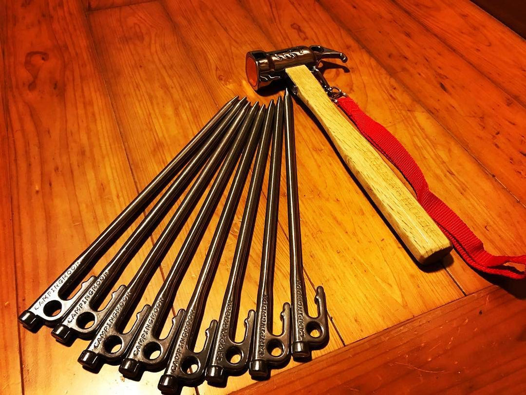Camping Moon Martensitic Stainless Steel 420J2 Tent Stake R Series Power Peg Ideal For Hard Ground R-30-8P