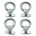 LEQMG Kayak Track Mount Tie Down Eyelet Rail,316 Stainless Stee,Canoes,Boats,Ropes Accessories(4 Pack)
