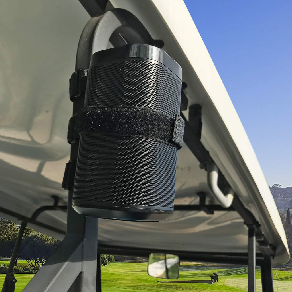 Homemount Portable Speaker Mount For Golf Cart Accessories - Adjustable Strap Fits Bluetooth Wireless Speaker Strap Attachment T